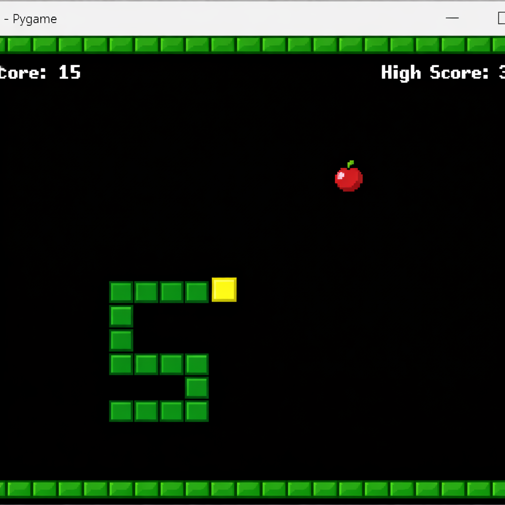 Игра Змейка на Python — проект Кати, 11 лет